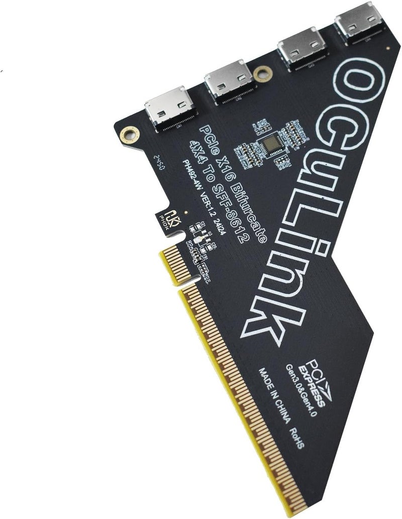 LetLinkSo Gen4 PCIe to Oculink SFF-8612 Adapter SFF-8611 External Graphics Card for GPU Dock, eGPU, NVMe SSD (PCIe x16 to Oculink) - Image 5